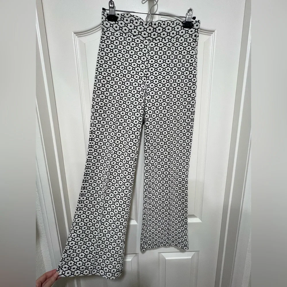 Free People Rita Flare Pants High Rise Floral Stretch